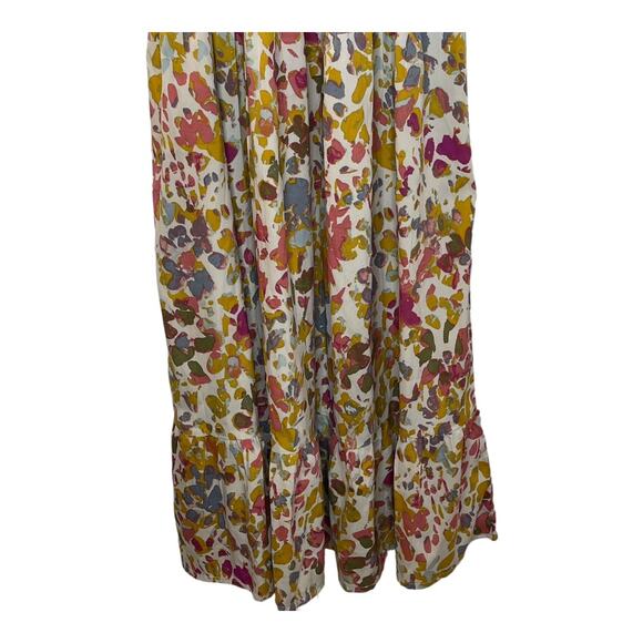 World Market Sleeveless Tie-Neck Flowing Maxi Floral Dress Size S/M - Picture 3 of 5